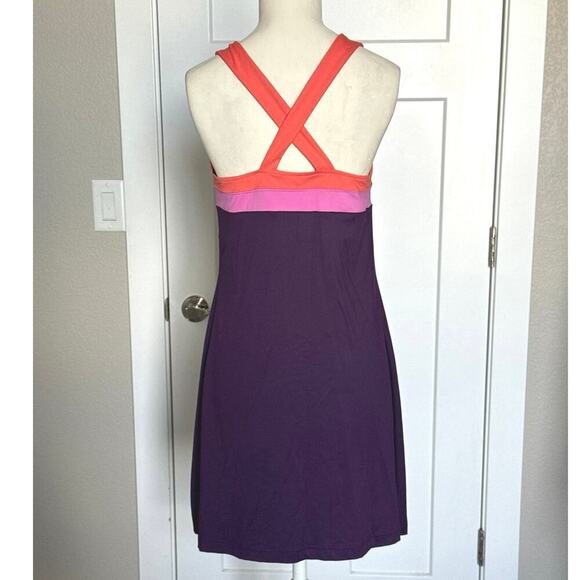 Title Nine Diamalete Athletic Dress Stretch Tennis Golf Size S Colorblock Purple - Picture 6 of 10